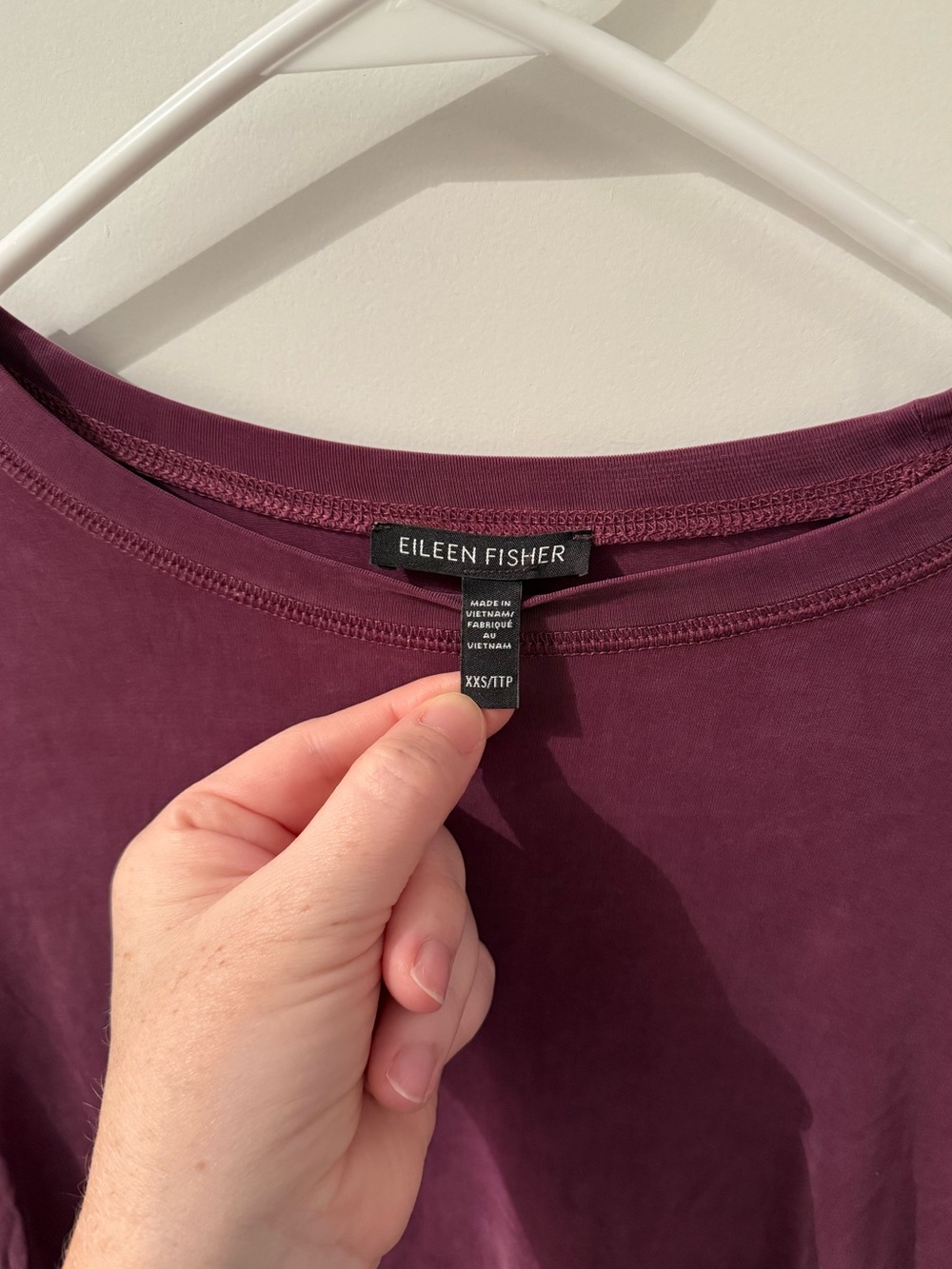EILEEN FISHER Sueded Cupro Long-Sleeve Crewneck Top - Picture 3 of 10